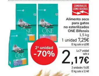 Carrefour Alimento Seco Para Gatos No Esterilizados Purina One Bifensis oferta