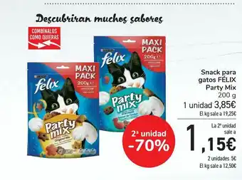 Carrefour Snack Para Gatos Purina Félix Party Mix 200g oferta