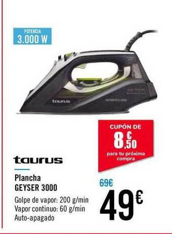 Carrefour Taurus Plancha Geyser 3000 oferta