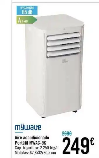 Carrefour Mÿwave Aire Acondicionado Portátil Mwac-9k oferta