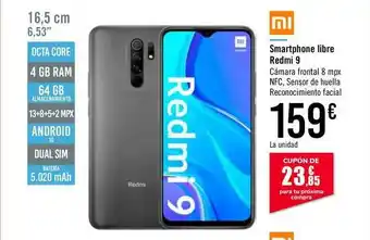 Carrefour Mi Smartphone Libre Redmi 9 oferta