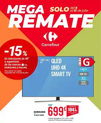Carrefour Samsung Tv Qled 55q68t oferta