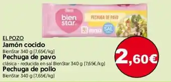 Hiper Usera El Pozo Jamón cocido, Pechuga de pavo, Pechuga de pollo 340g oferta