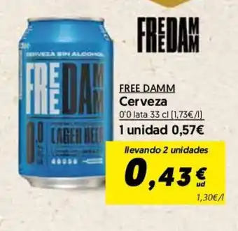Hiper Usera Free Damm Cerveza 33cl oferta