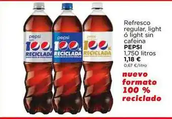 Supermercados Piedra Refresco Regular Light ó Light Sin Cafeina Pepsi oferta