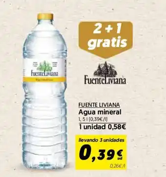 Hiper Usera Fuente Liviana Agua mineral 1,5l oferta