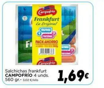 Supermercados Piedra Campofrío Salchichas Frankfurt 560gr oferta