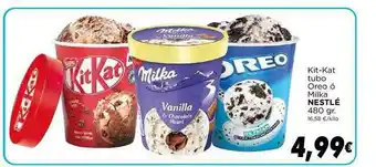Supermercados Piedra Kit-kat Tubo Oreo ó Milka Nestlé oferta