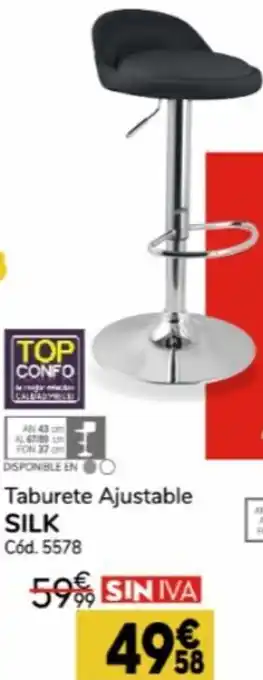 Conforama Taburete adjustable Silk oferta