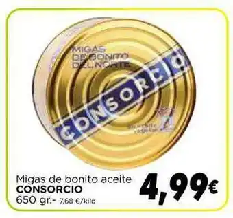 Supermercados Piedra Consorcio Migas De Bonito Aceite 650gr oferta
