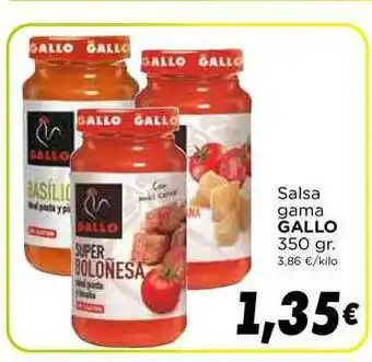 Supermercados Piedra Gallo Salsa Gama 350gr oferta