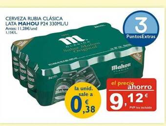 Supermercados La Despensa Mahou Cerveza Rubia Clásica Lata P24 330ML-U oferta