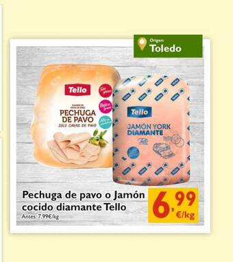 Supermercados La Despensa Pechuga De Pavo O Jamón Cocido Diamante Tello oferta