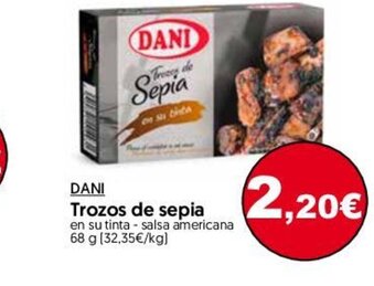 Hiper Usera Dani Trozos de sepia 68g oferta