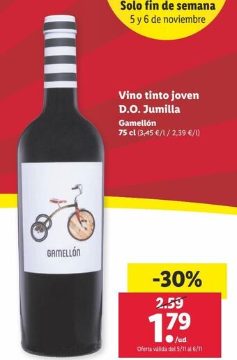 Lidl Vino tinto oferta