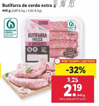Lidl Butifarra oferta