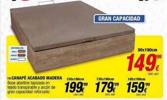Rapimueble Canapé Acabado Madera oferta