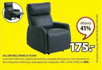 JYSK Sillón Recilnable Vejen oferta