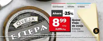 Dia Queso Viejo de oveja Estepa oferta