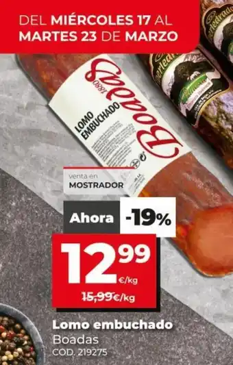 Dia Boadas Lomo embuchado oferta