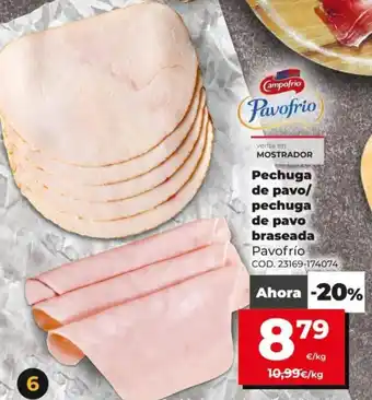 Dia Pavofrio Pechuga de pavo/pechuga de pavo braseada oferta