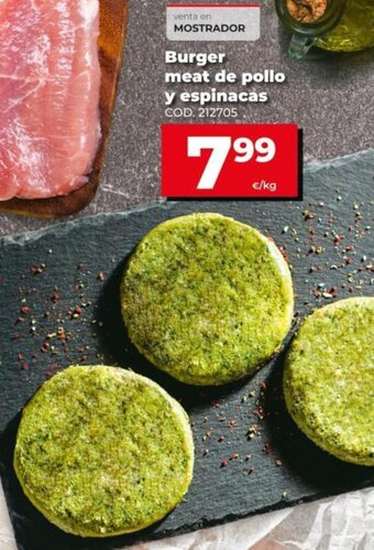 Dia Burger meat de pollo y espinacas oferta