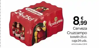 Supermercados El Jamón Cerveza Cruzcampo botellín 25 cl. oferta