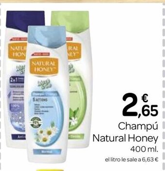 Supermercados El Jamón Champú Natural Honey oferta
