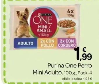 Supermercados El Jamón Purina One Perro Mini Adulto oferta