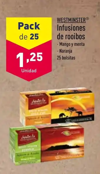 ALDI WESTMINSTER infusiones de rooibos oferta