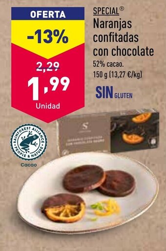 ALDI SPECIAL naranjas confitadas con chocolate oferta