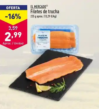 ALDI Filetes de trucha oferta