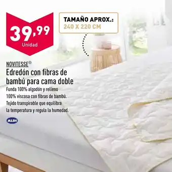 ALDI Edredón con fibras de bambú para cama doble oferta