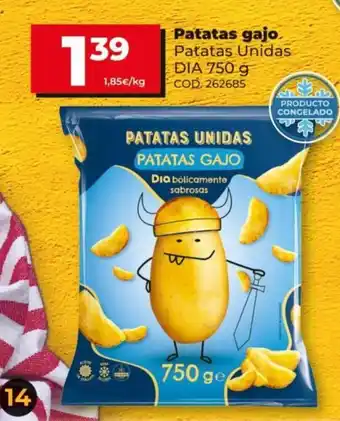 Dia Patatas Unidas Patatas Gajo DIA 750g oferta