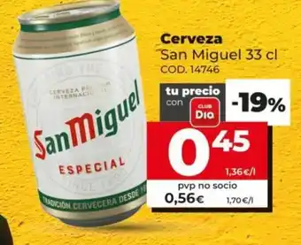Dia San Miguel Cerveza 33cl oferta