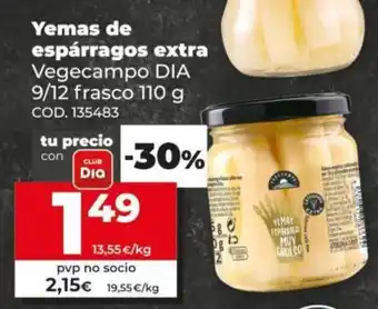 Dia Vegecampo Yemas de espárragos extra DIA 110g oferta