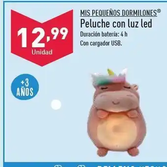 ALDI Juguete peluche con luz led oferta