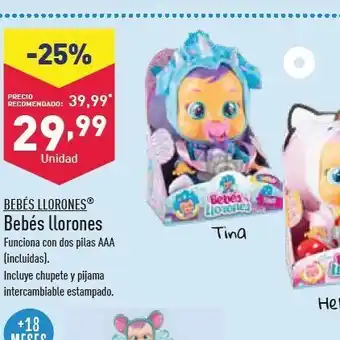 ALDI Juguete bebés llorones oferta