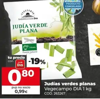 Dia Vegecampo Judías verdes planas DIA 1kg oferta