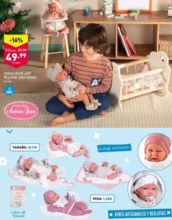 ALDI Mi primer bebé reborn muñecas antonio juan oferta