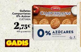 Gadis Galletas campurrianas 0% azúcar cuétara oferta