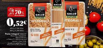 Gadis 2a unidad 70% descuento pasta integral gallo oferta