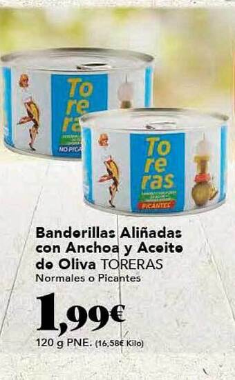 Gadis Banderillas aliñadas con anchoa y aceite de oliva toreras oferta