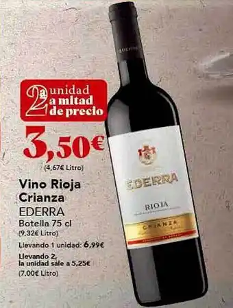 Gadis Vino rioja crianza ederra oferta