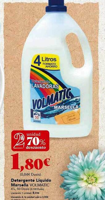 Gadis 2a unidad 70% descuento detergente liquido marsella volmatic oferta