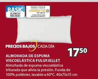 JYSK Almohada de espuma viscoelástica fulufjellet oferta