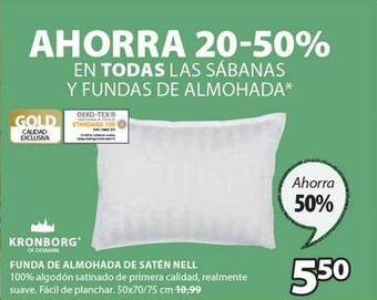 JYSK Kronborg funda de almohada de satén nell oferta