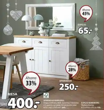 JYSK Aparador markskel espejo nordborg oferta