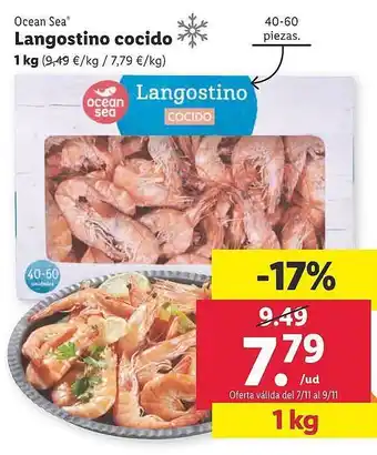 Lidl Ocean sea langostino cocido oferta