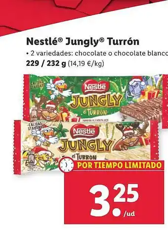 Nestlé jungly turrón